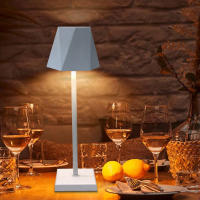 Lámpara De Mesa LED Recargable Sin Cable Para Dormitorio Y Oficina Luz De Estudio Móvil Toque 3 Colores Lámpara De Noche Portátil - details 7
