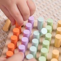 Juguetes Educativos Montessori Para Niños Bloques De Madera Coloridos Entrenamiento De Coordinación Ocular-Mano Y Conocimiento Cognitivo - details 4