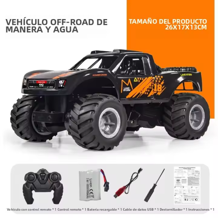 Jjrc Coche RC Impermeable 4WD Vehículo De Tierra Y Agua Control Remoto Juguetes De Crawler Acrobático Para Niños - 1