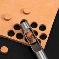 Juego Profesional De 10 Piezas De Punzón De Cuero Con Acero Hueco Para Cinturones Relojes Herramienta De Corte Redondo Para Manualidades DIY Punzón De Agujeros De Precisión - details 3