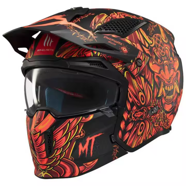 Mt Helmets Casco Modular Streetfighter Sv Hellish - 1