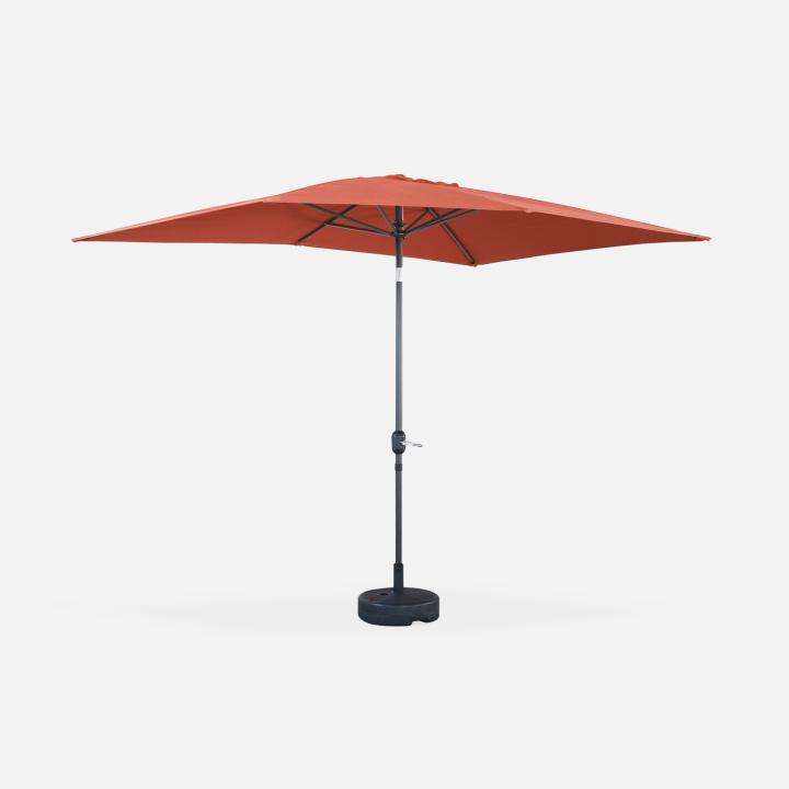 sweeek - Parasol rectangular 3x2m, Touquet, Azul, 300x198x243 cm