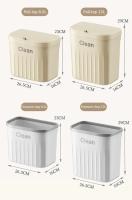 Basurero Colgante Con Tapa Gran Capacidad Para Cocina Ecológico Y Práctico Bins De Residuos De Pared Montado Basura - details 14