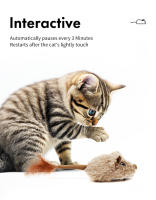 Nueva Generación Ratón Interactivo Inteligente Con Movimiento Activado Y Cola Vibrante Juguete Para Gatos Recargable De Peluche - details 5