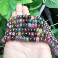 Cuentas De Turmalina Coloridas 5x8mm Redondas Naturales Para DIY Joyería Accesorios Para Pulseras Hechas a Mano - details 3