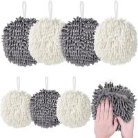 2PC Pelota De Toalla Para Secar Manos Con 2 Gancho Super Absorbente Microfibra Suave Para Baño Y Cocina Suministros De Salud - details 5