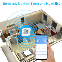 Sensor De Temperatura Y Humedad WiFi Tuya Para Hogar Inteligente Compatibilidad Con Alexa Y Google Assistant Termómetro Higrómetro Digital Soporte Vertical Y Horizontal - details 13