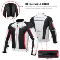 Chaqueta De Motocicleta Para Hombre Impermeable Con Pantalones De Motocross Equipamiento Protector De Moto Material Polyester Y Nylon - details 2