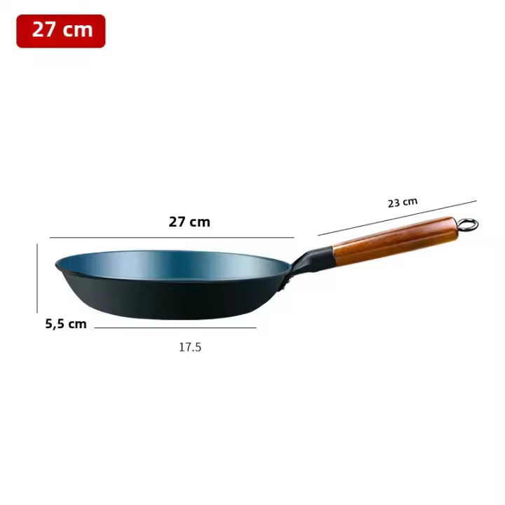 Sartén De Hierro Frying Pan Antiadherente 27/29/31cm Para Pancakes Y Carne Universal Para Fogón Y Inducción Cocina Doméstica - 1