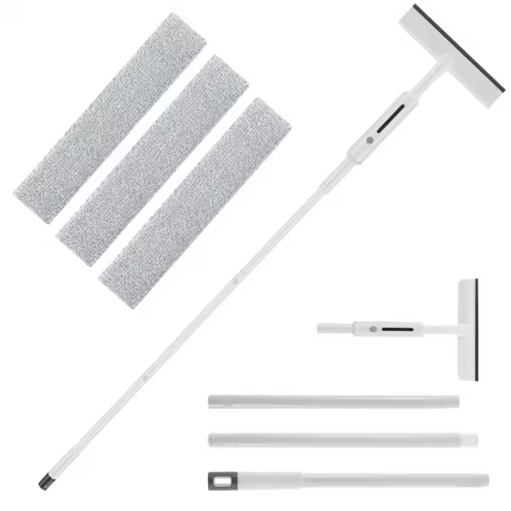 Profesional Escobilla Para Ventanas Con Retrovisor Doble Y Spraying Fácil De Limpieza Cepillos Para Ventanas Altas Y Puertas De Vidrio - 1