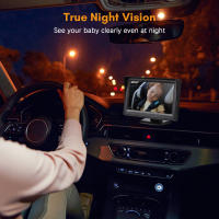 Cámara De Seguimiento Para Coche 1080P Con Pantalla De Asiento De 4.3 Pulgadas Visión Nocturna De 150° Para Asiento Retrovisor De Bebé - details 5
