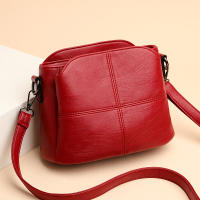 Bolso De Hombro Para Mujer Vintage En Piel Suave PU Color Sólido Cuadrado Bolsa Cruzada Para Mujer Madura Nuevo Gran Mensajero - details 8