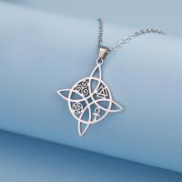 Collar con nudo de bruja para mujeres y niñas, nudo celta irlandés, pentagrama de la trinidad, cruz Ankh, nudo de la trinidad, triquetra, collar vikingo, amuleto pagano, joyería wiccan, regalo - details 2
