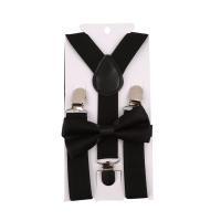 Conjunto De Suspenders Y Corbata Para Niños Accesorios De Boda Ajustables Para Niños Y Niñas Moda Infantil Polyester - details 2