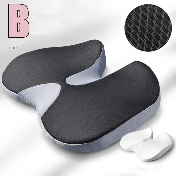 Cojín Ortopédico De Memoria De Espuma Antideslizante Para Alivio De La Dolor De Próstata Coccyx Sacroiliacohernia Lumbar Cómoda Para Silla Coche - 1