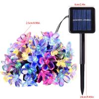 Luces De Cadena Solar De Sakura 5M Lámpara De Flor De Cerezo LED Para Decoración De Jardín Y Fiestas Bodas Exterior - details 2