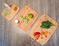 Cosgomarket Conjunto de Tablas de Cortar de Bambú: Ideal para la Cocina y para Servir. Estas Tablas de Madera son Versátiles y Prácticas.(Set 3 Tablas, 20x15/30x23/38x29 cm) - details 1