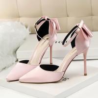 Sandalias De Satén Para Mujer Verano Con Nudo De Mariposa Bajo Tacón 8cm 10cm Alta Calidad Clásicas Bigtree Zapatos De Boda Low Heels - details 40