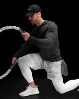Shorts Deportivos De Malla Para Hombres 2024 Nuevos Pantalones De Fitness Transpirables Secado Rápido De Dos Capas Running Casual De Verano - details 5