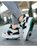 Zapatos De Patinaje Para Niños 2024 Nuevos Primavera Otoño Doble Rueda Deportivos Respirables Talla True Fit Material Superior Cuero - details 31