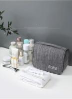 Bolsa De Viaje Portátil Para Hombres Y Mujeres Organizador De Maquillaje Impermeable De Tela Oxford Con Almacenamiento Y Cierre De Cremallera - details 2