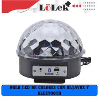 Luz de fiesta LED con altavoz Bluetooth, 6 colores, control remoto, bola mágica, sonido y USB, LoLek - details 0