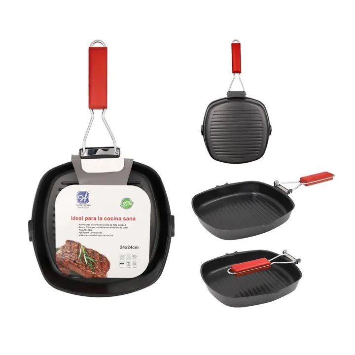 Asador grill mango plegable 24x24 cm - 1