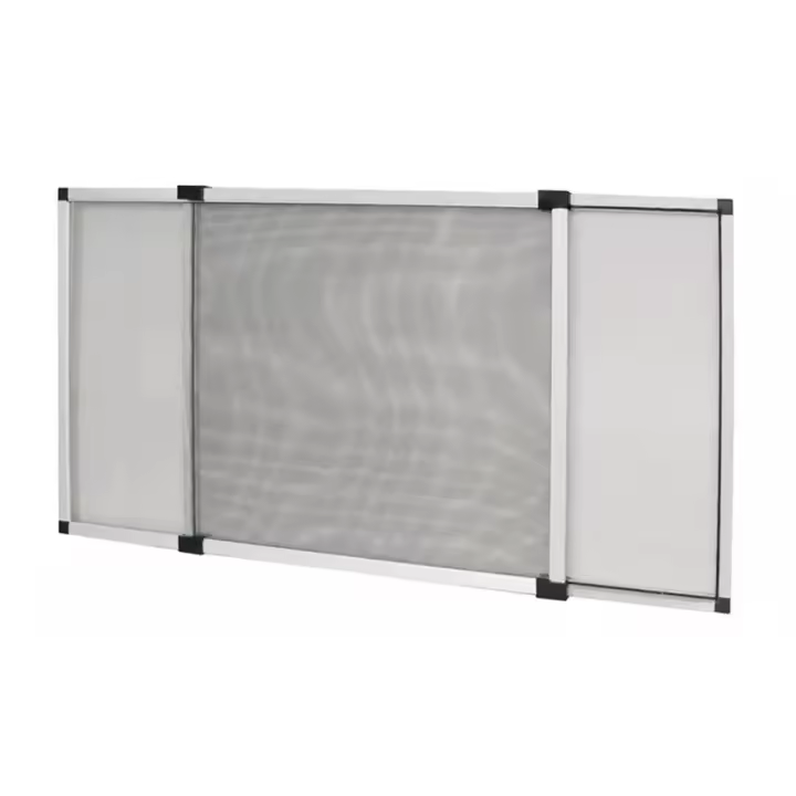 STARLEY-Mosquitera extensible de aluminio blanco, Mosquitera fija extensible color blanco adaptable a ventanas, anti-insectos (mosquitos o moscas). - 1