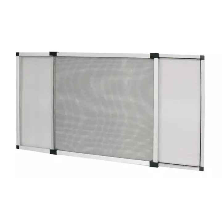 STARLEY-Mosquitera extensible de aluminio blanco, Mosquitera fija extensible color blanco adaptable a ventanas, anti-insectos (mosquitos o moscas). - 1