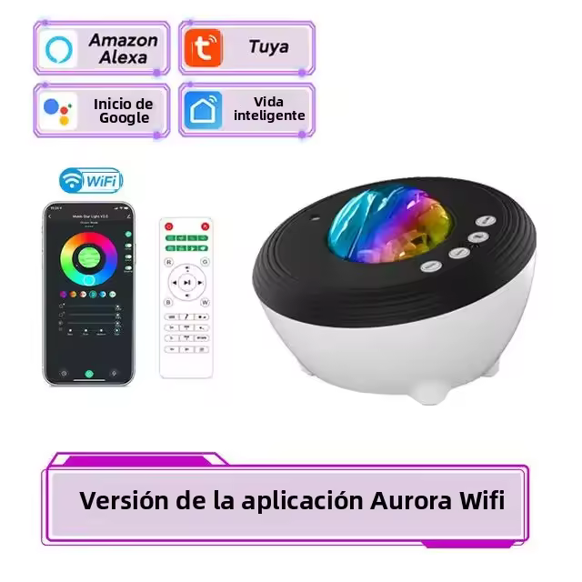 Proyector De Luz Nocturna Aurora Con Control Remoto Lámpara Estelar Para Decoración De Dormitorio Proyector Inteligente - 1