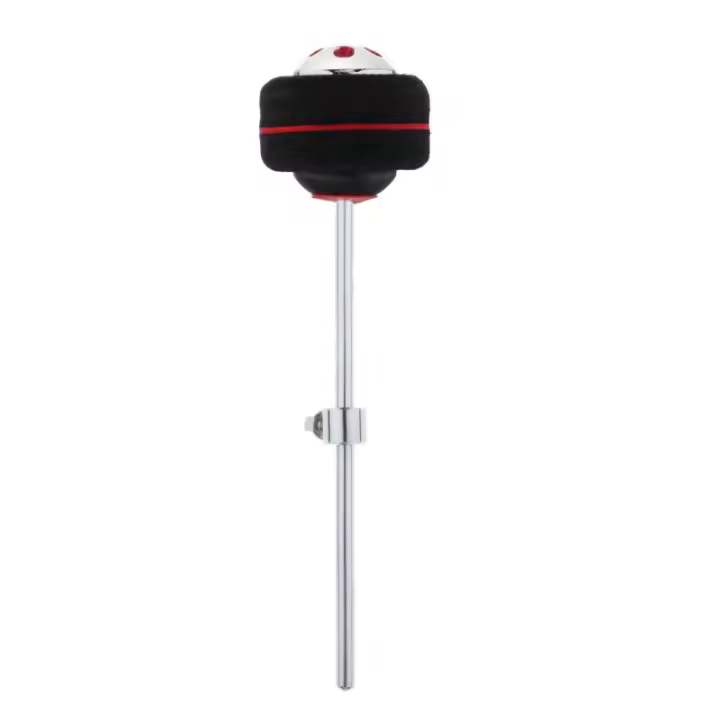Cabezal De Batidor De Batería De Tambor Negro Con Tira De Lana Acero Inoxidable Para Pedal De Batería De Bajo Accesorio De Percusión - 1