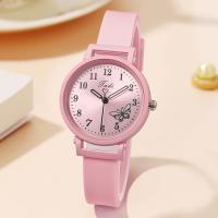 Reloj De Pulsera Para Mujer Con Correa De Silicona Reloj De Cuarzo Estilo Casual Con Marcadores Arábigos Material De Aleación Y Vidrio Regalo Ideal - details 1