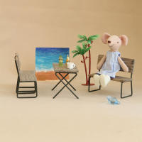 Juego De Muebles De Jardín De Hierro Fundido a Escala 1:12 Para Muñecas Bjd Ob11 Casa De Muñecas Accesorios De Interiores Estilo Pastoral - details 0