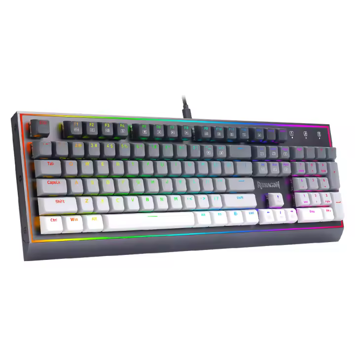 TECLADO MECÁNICO GAMING REDRAGON R9 USB RGB Con Marco De Aluminio Teclas Hot-swappable 104 Teclas Para Computadora PC Laptop - 1