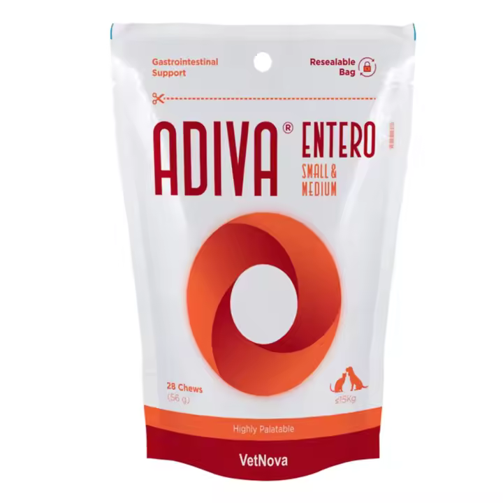 ADIVA® Entero Small & Medium 28 chews Vetnova  suplemento digestivo - 1