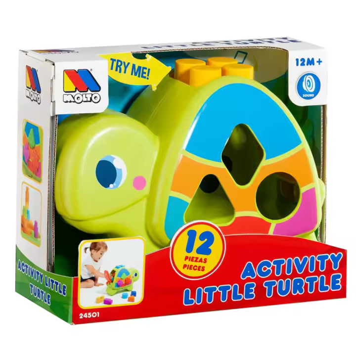 Tortuga Actividades con sonidos. 12 piezas. 57x27,5x97 cm (Molto 24501) - 1