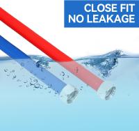 Fuelle flexible de acero inoxidable y conector de latón, tubería de agua flexible, manguera para calentador de agua caliente y fría (paquete de 2) 80 cm - details 1