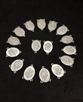 10pcs Centros De Pieza De San José Con Niño Jesús Rosario Para Conectores De Joyería Accesorios DIY Material Aleación De Zinc - details 1