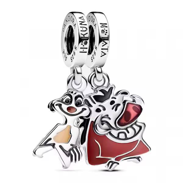 Pandora - Charm Colgante Divisible Timón y Pumba El Rey León de Disney 793357C01 - 1