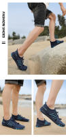 Zapatos para aire libre, antideslizantes, de seco, para helbres y mujeres, para deportes de fitness, montañismo, senderismo, ligero, de Suela Blanda, para vadear en la playa. - details 13