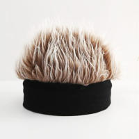 Gorra De Pelo Riso: Gorras Cortas Para Hombres Y Mujeres Estilo Hip Hop Con Espikes Imitación Cabello Vintage Para Otoño E Invierno - details 5