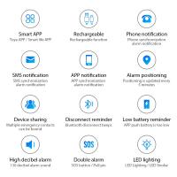 Llavero De Alarma Personal SOS Para Niñas Ancianas Con Botón De Panico Y Desplazamiento Fuerte Alerta De 130 DB Para Seguridad - details 7