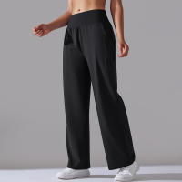 Pantalones Rectos De Pierna Ancha Para Mujer Casual Pantalones De Oficina Cintura Alta Holgados Para Danza Leggings Sin Costuras De Nylon - details 28