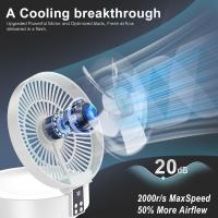 Ventilador silencioso superpotente, ventilador de escritorio recargable por USB, batería de 4000 mAh, rotación de 120° - details 2