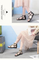 Women Flat Cutout Design Sandals Open Toe Back Zipper Shoes Casual Summer Beach Sandals - details 1