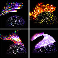 Lámpara De Noche LED Estelar Giratoria Para Dormitorio Infantil Iluminación De Galaxia Y Luna Regalo Para Niños Luz De Cama Rotativa Con Proyector De Estrellas - details 3