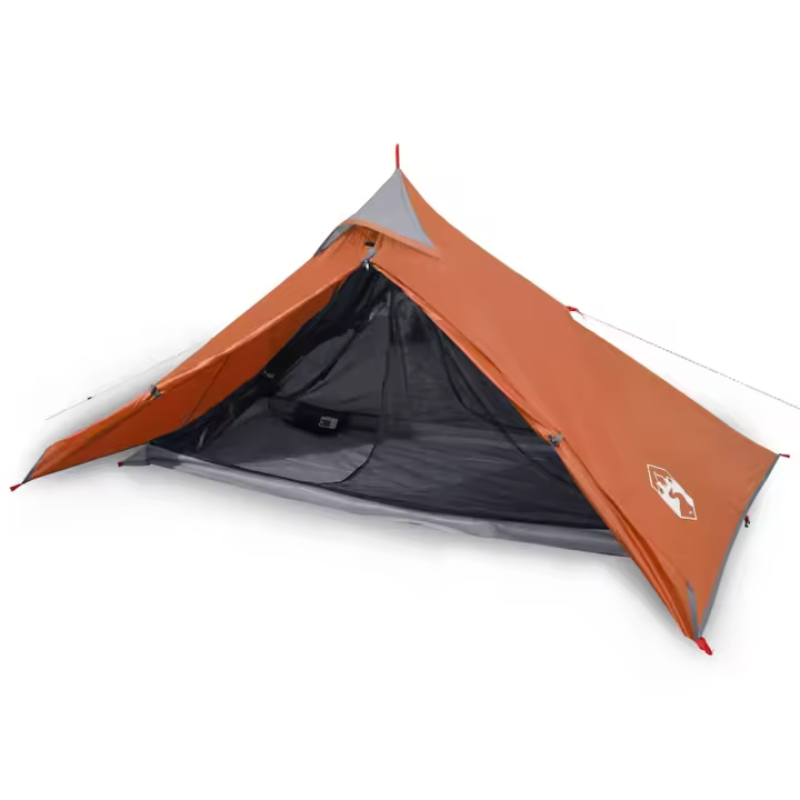vidaXL Tienda de campaña tipi para 1 persona impermeable naranja - 1
