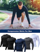 Camiseta De Compresión Con Manga Larga Para Hombres Quick Dry Tops Deportivos Para Gimnasio Running Guardia Contra Arrugas - details 1