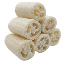Pack De 4 Loofahs Orgánicos Para Spa Exfoliante Natural Esponja De Limpieza Corporal Que Elimina La Piel Muerta Microfibra 4 Pulgadas - details 4