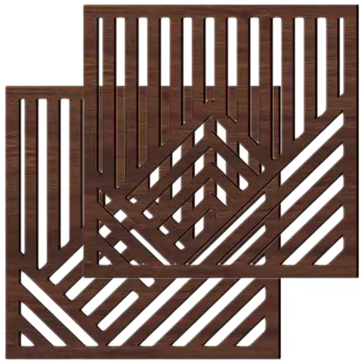 2 Pcs Adorno De Pared En Madera Para Decoración De Oficina Y Hogar Arte Abstracto De Madera Montañosa Adornos Para Habitaciones - 1
